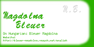 magdolna bleuer business card